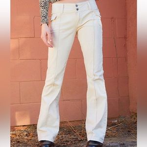 Cream Agatha Low Rise Pants